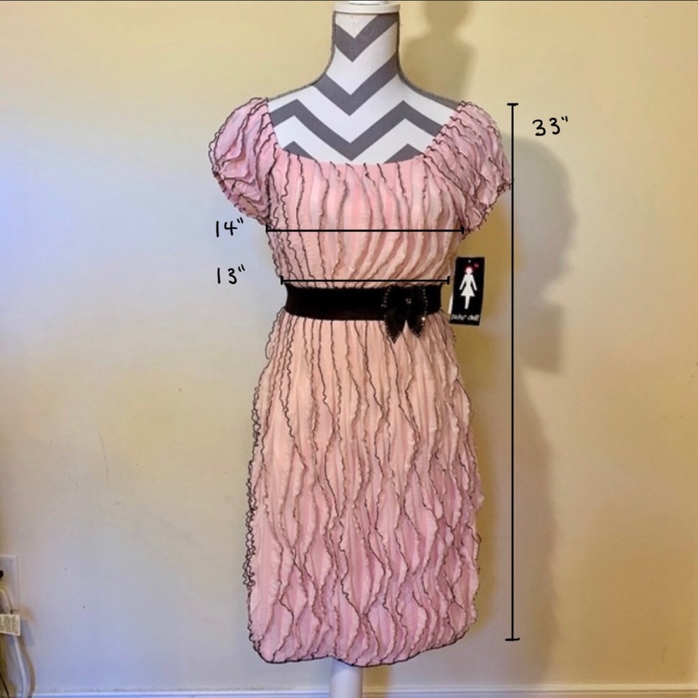 Girl's Pink Ruffle Dress - Picture 5 of 5